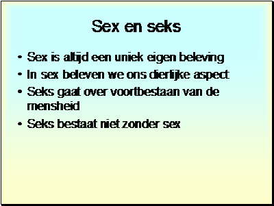 Sex en Seks