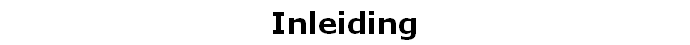 Inleiding